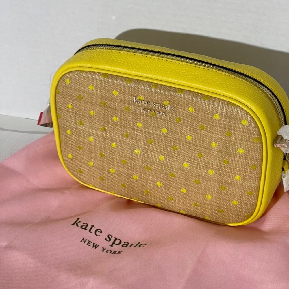 Kate Spade Astrid Raffia Dot Camera Bag